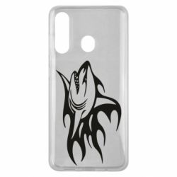 Чехол для Samsung M40 Flaming shark - PrintSalon