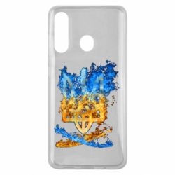 Чехол для Samsung M40 Горящий гербу Украины - PrintSalon