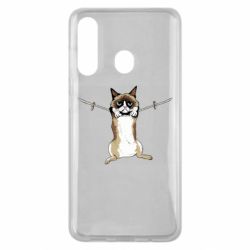 Чехол для Samsung M40 Grumpy Cat On The Rope - PrintSalon