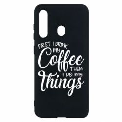 Чехол для Samsung M40 Сначала кофе потом дела - PrintSalon