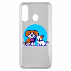 Чехол для Samsung M40 Собачка и котик