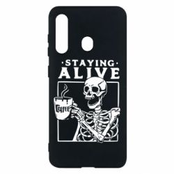 Чехол для Samsung M40 Staying alive with coffee - PrintSalon