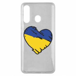 Чехол для Samsung M40 Украина сердце с царапинами - PrintSalon