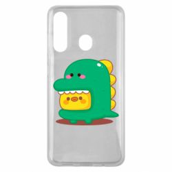 Чехол для Samsung M40 Уточка в костюме динозавра - PrintSalon