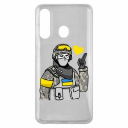 Чехол для Samsung M40 Военный с сердечком - PrintSalon