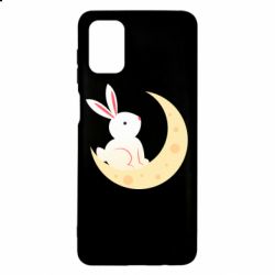 Чехол для Samsung M51 Cute rabbit on the moon - PrintSalon