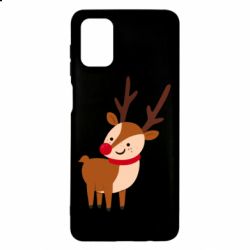 Чехол для Samsung M51 Deer with red nose - PrintSalon