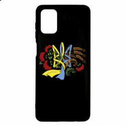 Чехол для Samsung M51 Герб колоски и калина