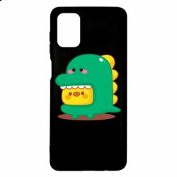 Чехол для Samsung M51 Уточка в костюме динозавра - PrintSalon