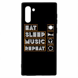 Чехол для Samsung Note 10 Eat sleep dj repeat. - PrintSalon