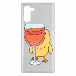 Чехол для Samsung Note 10 Качка і келих вина