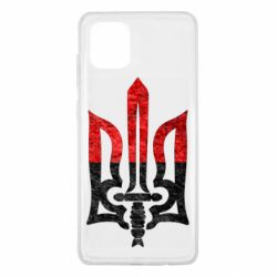Чехол для Samsung Note 10 Lite Герб Украины красно-черный - PrintSalon