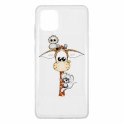 Чехол для Samsung Note 10 Lite Giraffe Owl and Mouse - PrintSalon