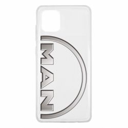 Чехол для Samsung Note 10 Lite Man metallic logo - PrintSalon