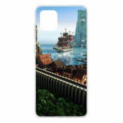 Чехол для Samsung Note 10 Lite Minecraft beautiful town - PrintSalon