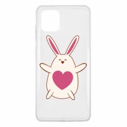 Чехол для Samsung Note 10 Lite Rabbit with a pink heart - PrintSalon