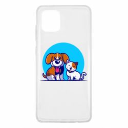 Чехол для Samsung Note 10 Lite Собачка и котик - PrintSalon