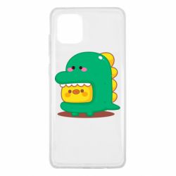 Чехол для Samsung Note 10 Lite Уточка в костюме динозавра - PrintSalon