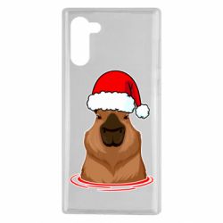 Чехол для Samsung Note 10 Новогодняя капибара - PrintSalon