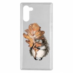 Чехол для Samsung Note 10 Осенний ежик - PrintSalon
