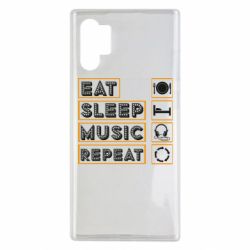 Чехол для Samsung Note 10 Plus Eat sleep dj repeat. - PrintSalon