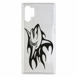 Чехол для Samsung Note 10 Plus Flaming shark - PrintSalon