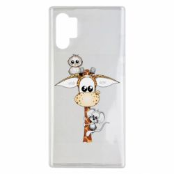Чехол для Samsung Note 10 Plus Giraffe Owl and Mouse - PrintSalon