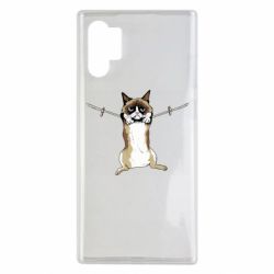 Чехол для Samsung Note 10 Plus Grumpy Cat On The Rope - PrintSalon
