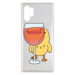 Чехол для Samsung Note 10 Plus Качка і келих вина - PrintSalon