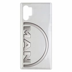 Чехол для Samsung Note 10 Plus Man metallic logo - PrintSalon