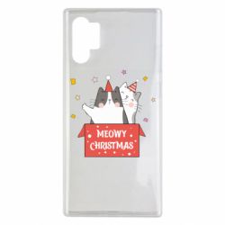 Чехол для Samsung Note 10 Plus Meowy Christmas ( present box ) - PrintSalon
