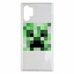 Чехол для Samsung Note 10 Plus Minecraft minimalist Creeper - PrintSalon