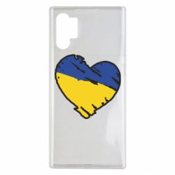 Чехол для Samsung Note 10 Plus Украина сердце с царапинами - PrintSalon