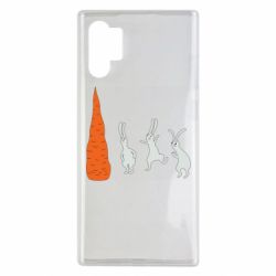 Чехол для Samsung Note 10 Plus Зайцы возле морковки - PrintSalon