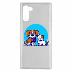 Чехол для Samsung Note 10 Собачка и котик - PrintSalon