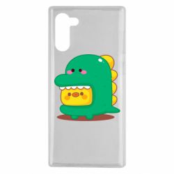 Чехол для Samsung Note 10 Уточка в костюме динозавра - PrintSalon