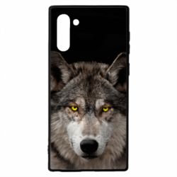 Чохол для Samsung Note 10 Wolf with yellow eyes - PrintSalon