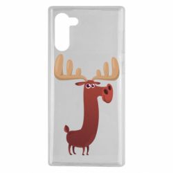 Чехол для Samsung Note 10 Забавный олень - PrintSalon