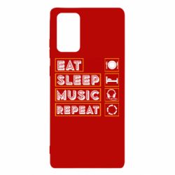 Чехол для Samsung Note 20 Eat sleep dj repeat. - PrintSalon