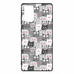 Чохол для Samsung Note 20 Gray cats pattern - PrintSalon