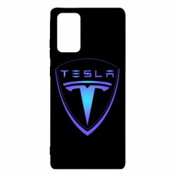 Чехол для Samsung Note 20 Tesla logo gradient - PrintSalon