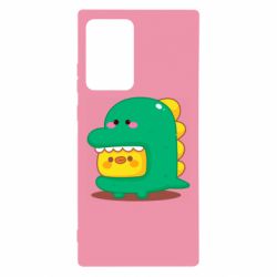 Чехол для Samsung Note 20 Ultra Уточка в костюме динозавра - PrintSalon
