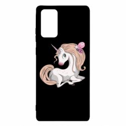 Чехол для Samsung Note 20 Unicorn with bow tie - PrintSalon