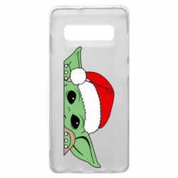 Чохол для Samsung S10+ Baby Yoda Santa - PrintSalon