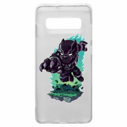 Чехол для Samsung S10+ Cute Black panther - PrintSalon