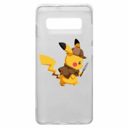 Чехол для Samsung S10+ Cute Detective Pikachu - PrintSalon