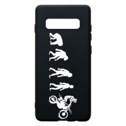 Чехол для Samsung S10+ Эволюция мотоциклиста - PrintSalon