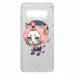 Чехол для Samsung S10+ Genshin Impact chibi Diona - PrintSalon