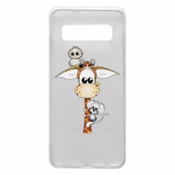 Чехол для Samsung S10 Giraffe Owl and Mouse - PrintSalon