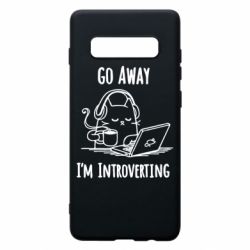 Чехол для Samsung S10+ Go away i'm introverting - PrintSalon
